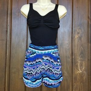 Blue 2 pocket shorts